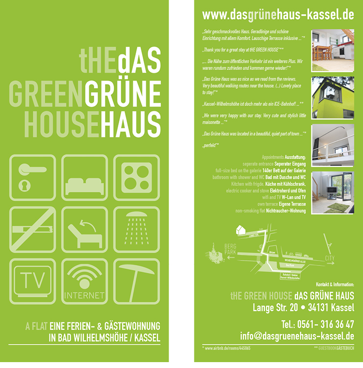 Flyer dAS GRÜNE HAUS