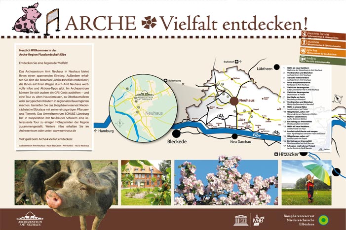 Infotafel: ARCHE - Vielfalt entdecken 
